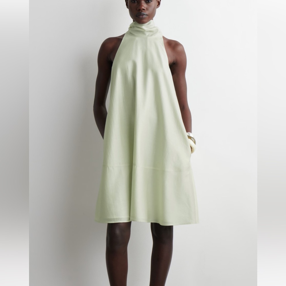 Cos Fluid Halterneck mini dress